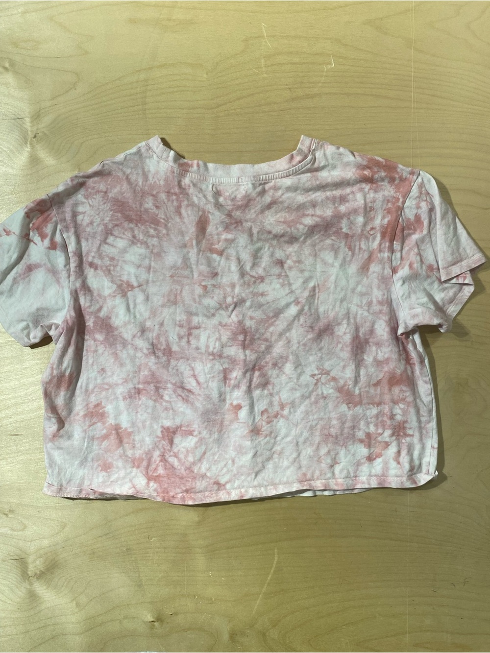No Comment Plus Miami Tie-Dye Cropped Tee in Pink 1X (SO) - Picture 6 of 7